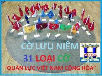 +Cờ Lưu Niệm "Quân Lực Việt Nam Cộng Hòa"(31 loại)