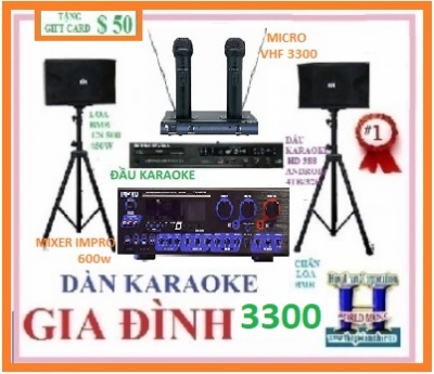 +    A- Dàn Karaoke Gia + A - Dàn Karaoke Gia Đình "3300"