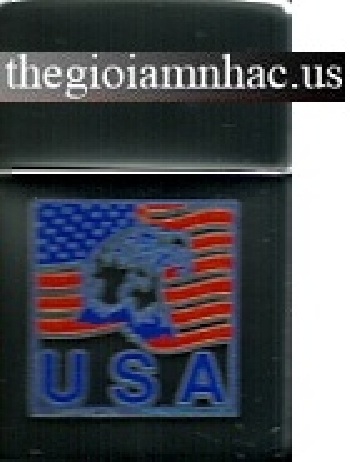 HOP QUET Zippo USA Eagle On Flag #5 - Made in USA