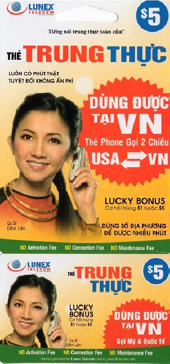 The Dien Thoai - Lunex Telecom ($5)