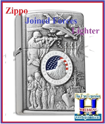 +A-Zippo Joined Forces Lighter/Lực Lượng Chiến Binh(New)