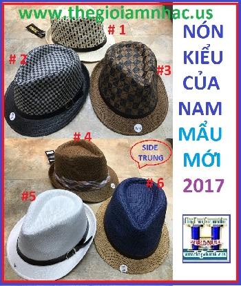 + Nón Kiểu Nam :Mẫu Mới 2017,Side Trung (Có Nhiều Màu)