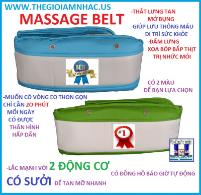 +   Máy Massage Belt:2 Động Cơ (Mạnh,Hiệu Qủa Nhất)