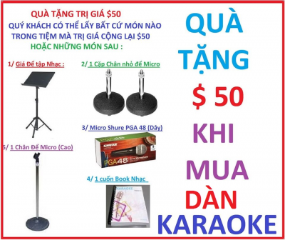 Quà Tặng Trị Giá $50 (Khi Mua Karaoke)