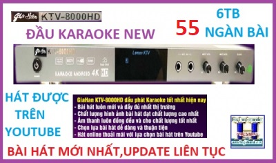 +  Hot New-Đầu Karaoke Giahan KTV-8000 HD(6TB/55K,HìnhCực Đẹp)